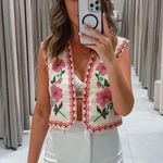 ZARA LAST ONE 🔥NWT GORGEOUS EMBROIDERED CROPPED VEST Photo 10