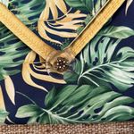 Botanical Print Mixed Media Clutch Purse Green Photo 1