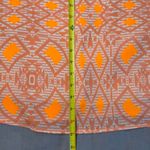 Anthropologie Everly Orange White Shift Dress Womens Medium Geometric Lined USA Photo 8