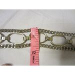 None Unbranded Chain Link Metal Belt Y2K Glam Silver 38” Photo 8
