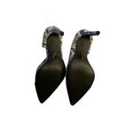 Qupid Snakeskin Print Pattern Heels. Black & white. Approx 4.5 in heel. (7.5). Photo 3