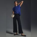 Maeve  Anthropologie The Colette Linen Blend Crop Wide-Leg Pants in Black Photo 1