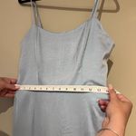 Amazon Danica Baby Blue Silk Sleeveless Midi Dress Photo 10