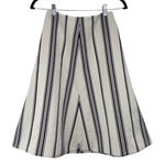Cameo  Women's White Black Purple Vertical Stripe A-Line‎ Midi Skirt Size XS Photo 0