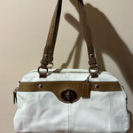COACH Ivory/Brown Leather PENELOPE Domed Shoulder Tote‎ Purse Bag F16529 S White Photo 0