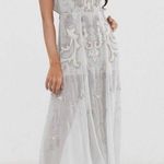 ASOS Design Beaded ice grey Maxi Dress Photo 0