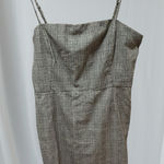 Showpo Strapless Checkered Dress academia Y2K Black Size 14 Photo 0