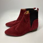 Lucky Brand Lucky Brand Gleldo maroon corduroy ankle boots size 8.5 Photo 3