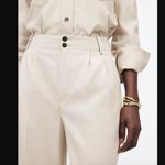 Madewell  The Harlow Pebble Stone Beige Wide-Leg Trouser in Brushed Twill 4 NWT Photo 4