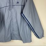Adidas Vintage Sz Medium Windbreaker Jacket Blue Periwinkle Stripe Sleeves Photo 2