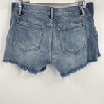 HATCH Maternity The Cut Off Jean Shorts Women's Size 27 Denim Distressed Stretch Blue Photo 6