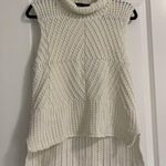 White Knit Turtleneck Vest Size M Photo 2