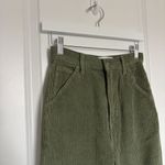 Reformation  Jeans Wilder Painter High Rise Wide Leg Corduroy Pants Moss Photo 5