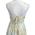 Christy Lynn Fernanda Midi Dress Linen Cross Back A Line Womens Size Medium M Blue Photo 4