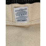Lands' End Vtg  Tote Bag HUGE XL Black Ivory Heavy Duty Canvas Classic Carryall Photo 2