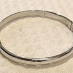 Sterling Silver  Spring Closure Locking Clasp Closure Bangle Bracelet Photo 7