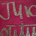 Juicy Couture Pam & Gela Choose Juicy Pink Cotton Silver Glitter Zip Wristlet Photo 6