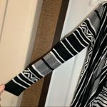 Faded Glory  Black/White Print Open Front Cardigan L Photo 2