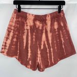Maronie New Tie Dye Lounge Shorts Pull On French Terry Knit Rust Photo 10