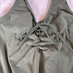 Xhilaration  Green One Piece Swimsuit Classic Cut High Leg Photo 1