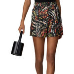 ATM Anthony Thomas Melillo Floral Satin Printed Black Combo Shorts size 6 Photo 0
