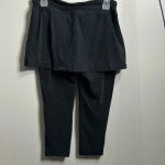 Athleta Size Small 2 in 1 Capri Leggings Skirt Black Athletic Womens Stretch Photo 7