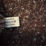 Fashion Scarf Brown Cream Soft Acrylic Wrap Scarf Asymmetrical Stripes OS Photo 5