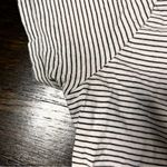 ZARA Black and White Striped Asymmetric Hem Tee Photo 9
