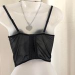 Rue 21 Gothic Whimsygoth Black corset bustier top shirt blouse lace details hook eye closure-M Photo 2