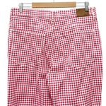 Madewell The Perfect Vintage Straight Leg Jean in Red Gingham Check Size 31 | 12 Photo 6