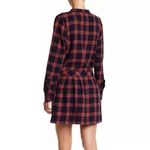 Current/Elliott Current/Elliot Drop Waist Plaid Button-Up Dress Photo 2