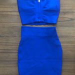 Wow Couture Bandage beautiful cobalt blue set,size S. Photo 5
