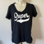 Evereve NWOT Sol Angeles Super v neck tee black S Photo 4