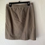 NIC+ZOE Size 8 Taupe Stretch Cotton Pencil Skirt Side Zip Neutral Workwear Tan Photo 4