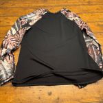 Hurley Womens Rash Guard Long Sleeve Black Tropical Leaf Print UPF 50+ Medium Photo 4