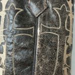 Circle G  Womens Western Boots Brown Leather Cross Embroidery Square Toe Size 9 Photo 9