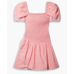 Love Shack Fancy  Ava Puff Sleeve Smocked Dress Photo 3