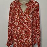 Alex & Jordan Women’s Mod Button Down Long Sleeve Top Blouse Size Large L Pink Photo 0