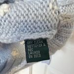 Ralph Lauren fair Isle wool blend ice blue sweater hand knit mock neck sz medium Photo 7