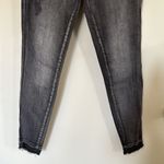 Judy Blue  Grey Heavy Sand Skinny Jeans Size 28 Frayed Raw Hem Stretch Distressed Photo 3