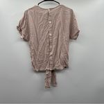 Madewell  Button-Back Tie Short Sleeve Tee in Stripe Size‎ M Photo 5