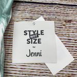Style Not Size for Jenni Bodysuit Marble Jade Square Neck Long‎ Sleeve [Size XL] Green Photo 4