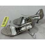 Pierre Dumas Womans 10 M Silver Rhinestone Strappy Open Toe Sandals Photo 2