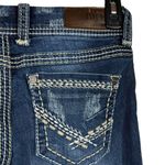 BKE SZ 26 Sabrina Bermuda Jean Shorts Low-Rise Stretch Zip-Fly Distressed Blue Photo 5