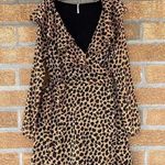 Free People Leopard Print Frenchie Mini Wrap Dress medium Photo 0