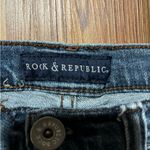 Rock & Republic  Blue Ankle Cropped Jeans Distressed Photo 1
