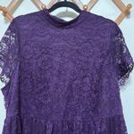 Torrid  -  DEEP PURPLE HIGH NECK SHORT SLEEVE LACE woman DRESS plus SIZE 16 Photo 4