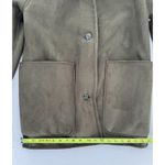 Spanx  Reversible Suede Sherpa Jacket Sz XS Utility Green Oversized Coat NWT $228 Photo 13
