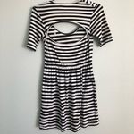 Obey Black/White Striped Dress. Size Small. Photo 3