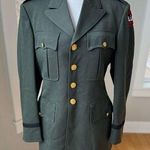 Vintage 1960’s US Army Dress Uniform Jacket Coat Blazer Army Green Badger Patch Size M Photo 0